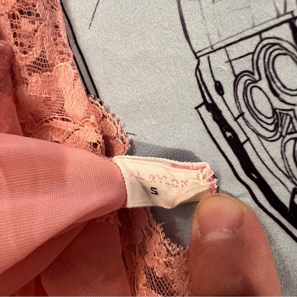 Elegant Pink Lace Trim Nightgown - Picture 6 of 12